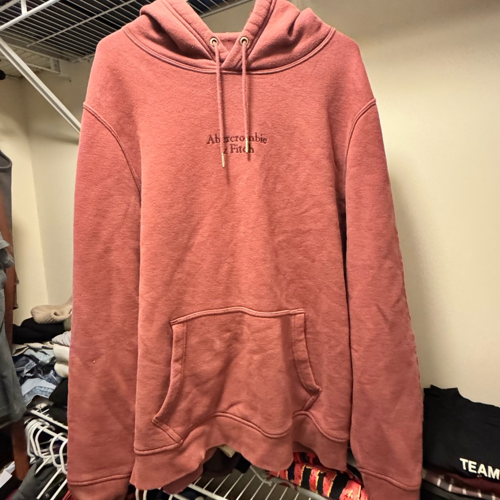 Abercrombie & Fitch Men's Dusky Rose Crewneck Hoodie
